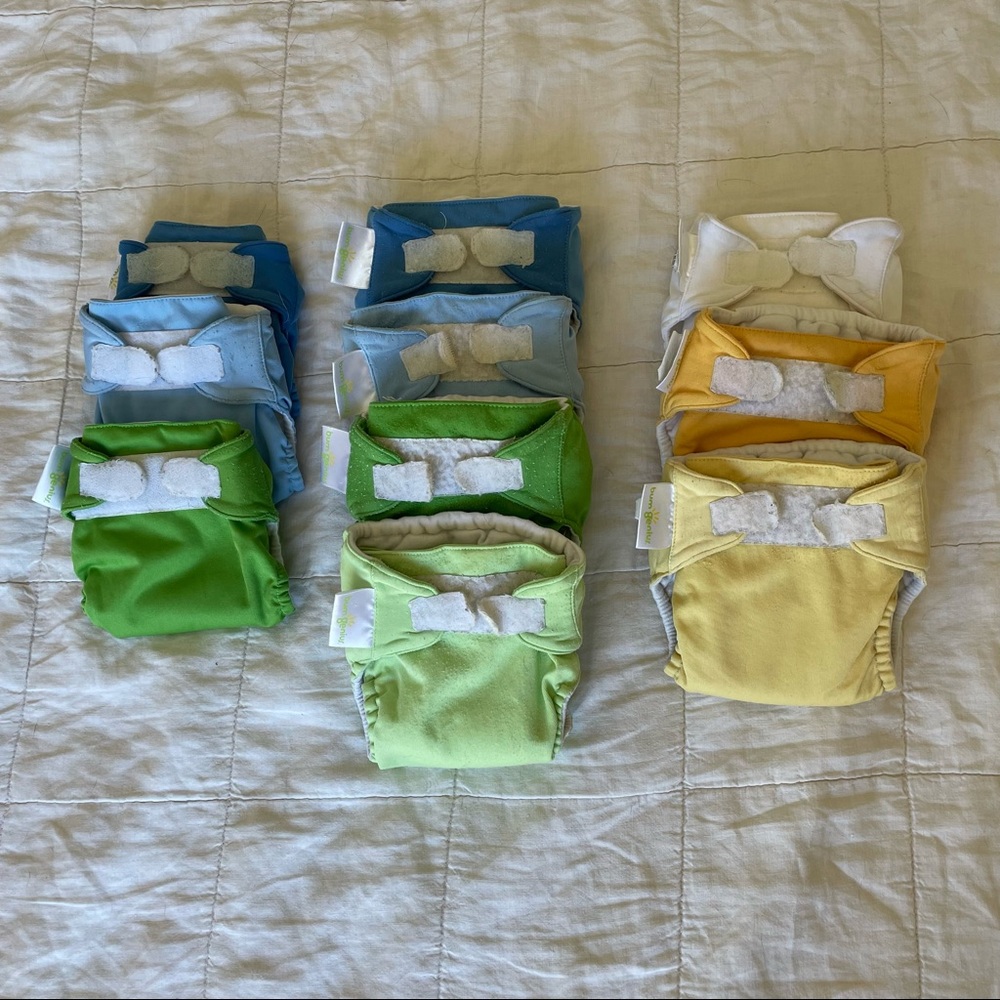 10 BumGenius Fitted Cloth Diaper, Sizes XS and Sm